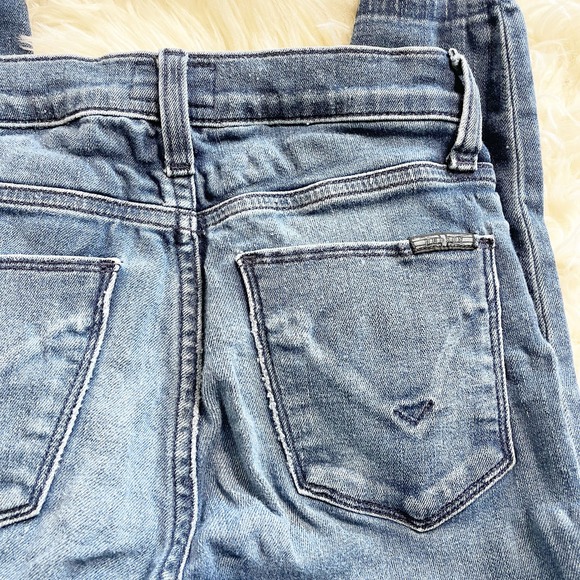 Hudson Natalie Super Skinny Raw Hem Mid Rise Cropped Ankle Jeans Size 24 - Picture 4 of 6